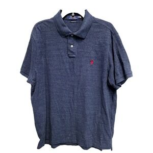 Ralph Lauren Polo‎ Shirt Mens XXL Custom Slim Fit Pique Pony Logo Heathered Navy